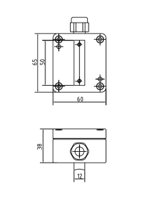 Anlegetemperaturfühler ANTF1-Zeichnung TiTEC Messtechnik