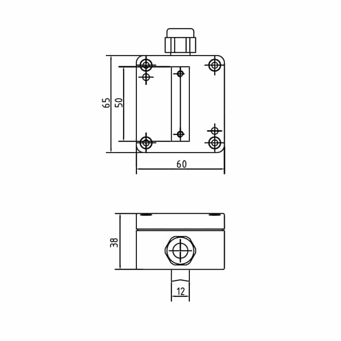 Anlegetemperaturfühler ANTF1-Zeichnung von TiTEC Messtechnik
