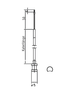 Anlegetemperaturfühler ANTF2-Zeichnung TiTEC Messtechnik