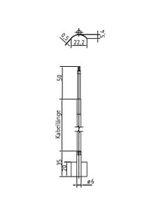 Anlegetemperaturfühler ANTF3MS in der Zeichnung von TiTEC Messtechnik