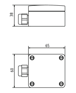 Außentemperaturfühler AUTF in der Zeichnung von TiTEC Messtechnik