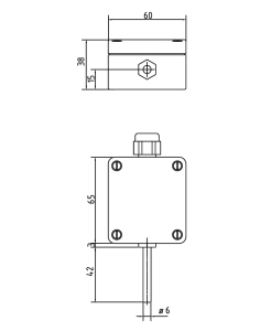 Aussentemperaturfühler in der Zeichnung von TiTEC Messtechnik