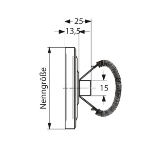 Anlegebimetallthermometer BMT-AN in der Zeichnung von TiTEC Messtechnik