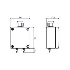 Differenzdruckmessumformer DDMU1 in der Zeichnung von TiTEC Messtechnik