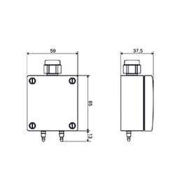 Differenzdruckmessumformer DDMU1 Zeichnung von TiTEC Messtechnik