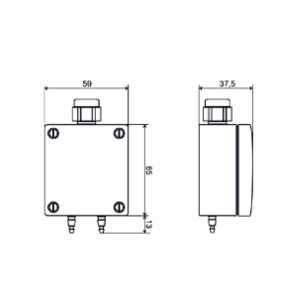DDMU1_2-Zeichnung Differenzdruckmessumformer TiTEC Messtechnik