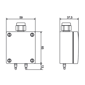 Differenzdruckmessumformer DDMU1_2-Zeichnung von TiTEC Messtechnik