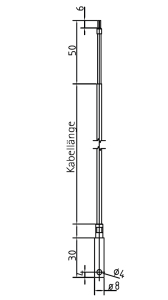 Oberflächentemperaturfühler OBTF-Zeichnung TiTEC Messtechnik