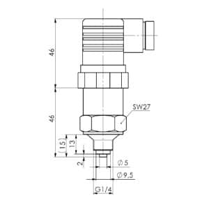 Drucktransmitter in der Zeichnung von TiTEC_Messtechnik
